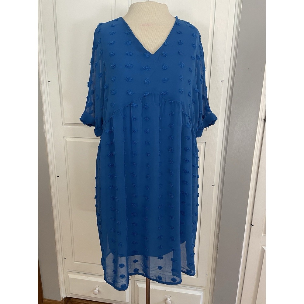 Zenana Dress Swiss Dot‎ Oversize Women's Large Babydoll